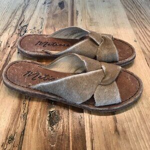 Matisse Alamosa Slides Beige Real Fur Sandals 5